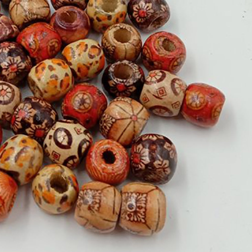 Natural Wooden Round Loose Beads for DIY Jewelry Making Necklace Bracelet Craft Image 4