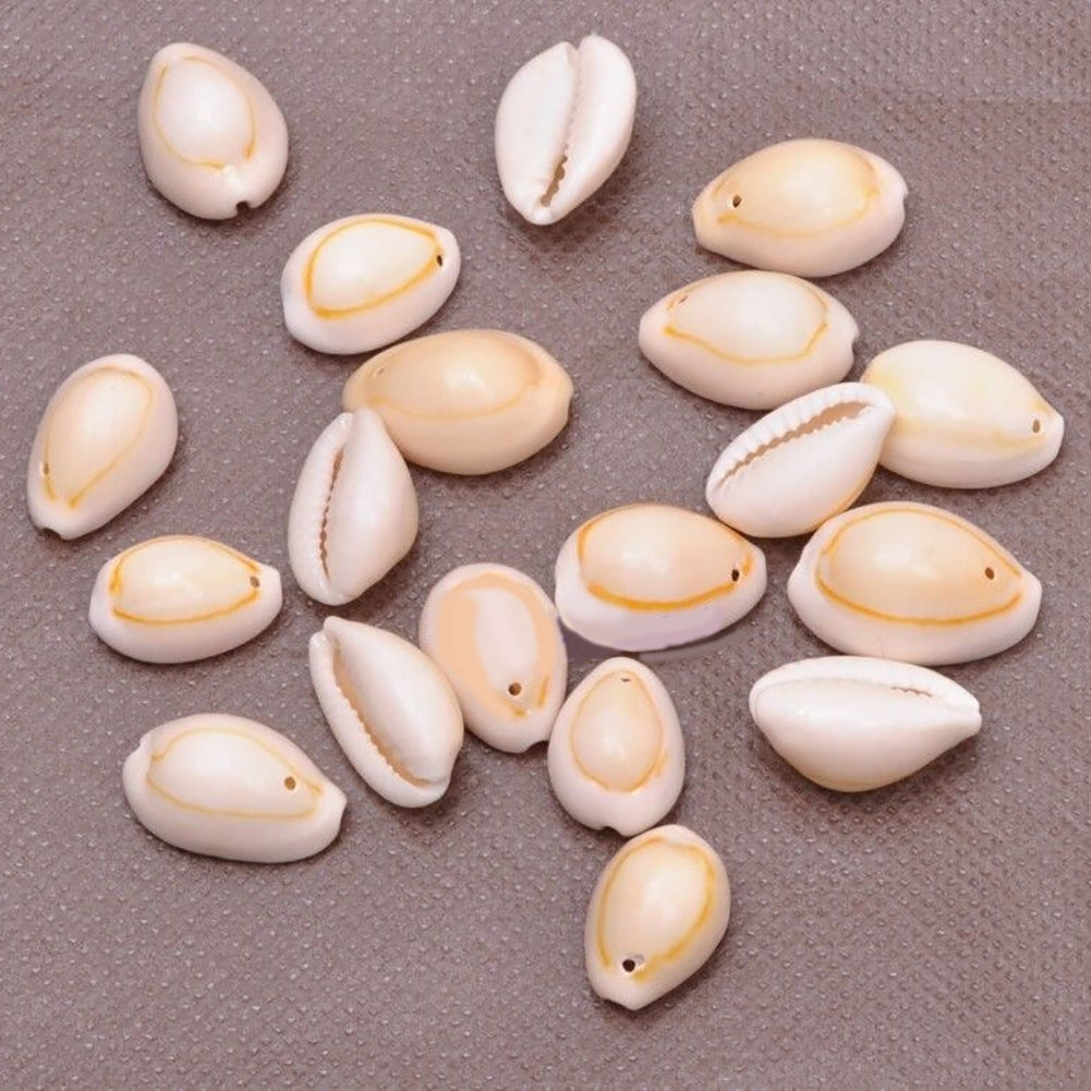 20Pcs Natural Shell Beads with Drilled Hole DIY Craft Tribal Jewelry Accessory Image 1