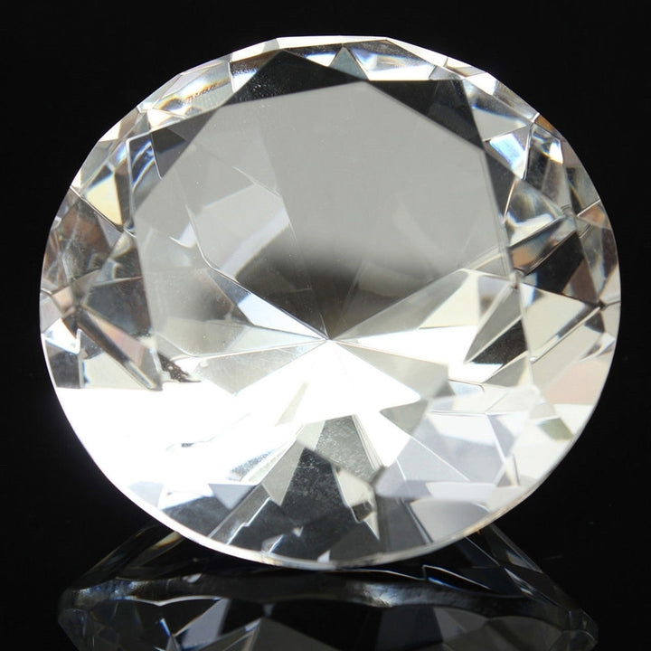 40mm Clear Paperweight Faceted Cut Glass Giant Artificial Diamond Jewelry Decor Image 4
