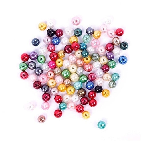 100 Pcs Colorful Round Spacer Loose Beads 6mm Jewelry Making DIY Findings Crafts Image 3