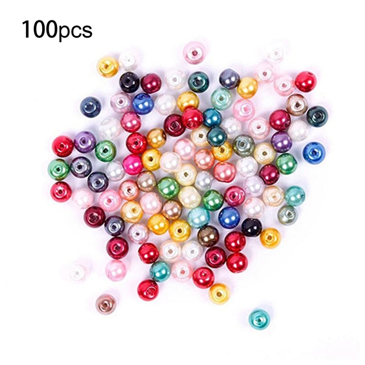100 Pcs Colorful Round Spacer Loose Beads 6mm Jewelry Making DIY Findings Crafts Image 7