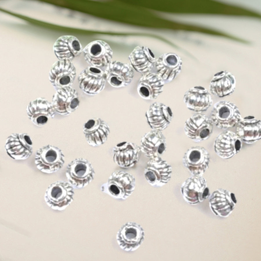 100Pcs Tibetan Silver Charms Spacer Beads Jewelry Findings Making DIY Crafts Image 1