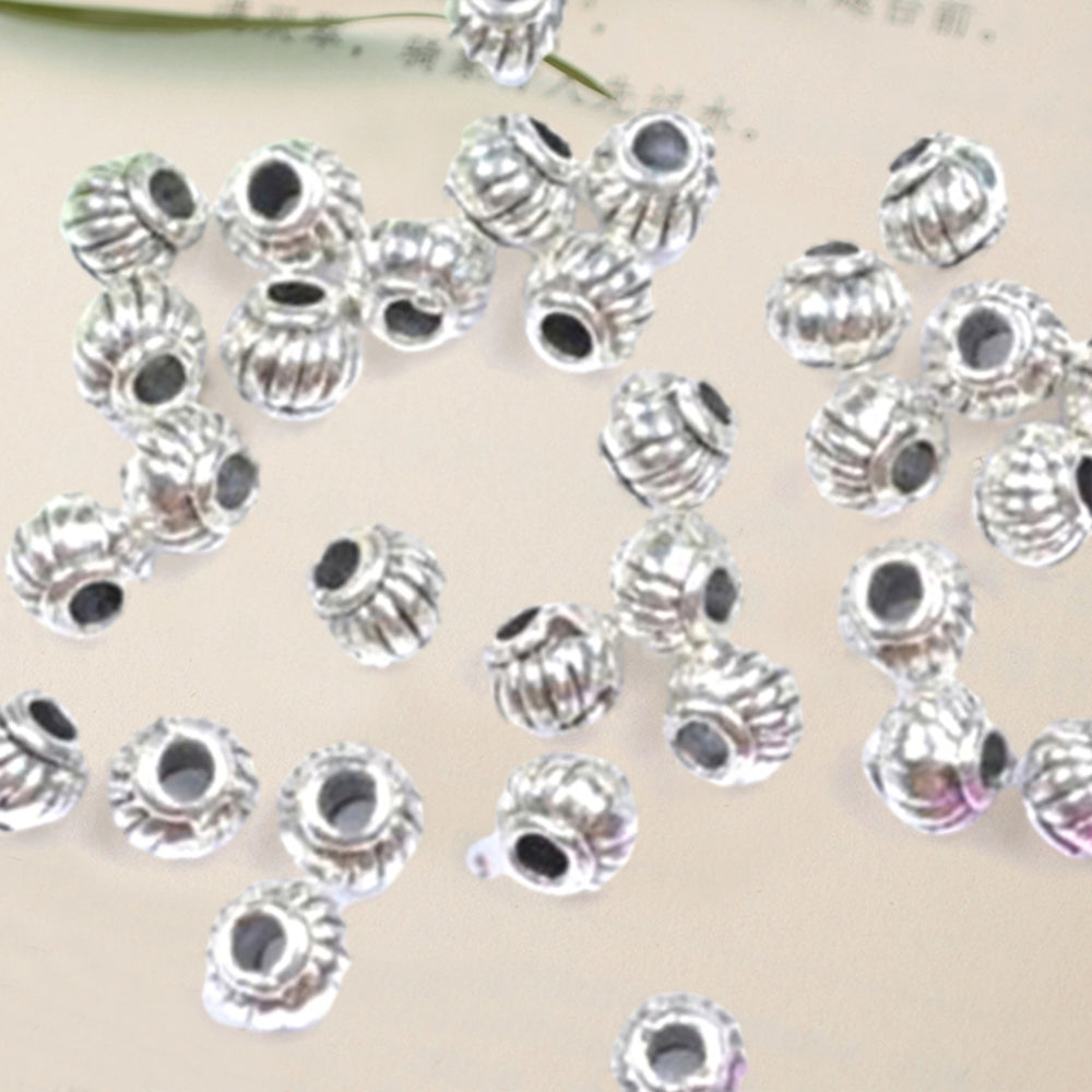 100Pcs Tibetan Silver Charms Spacer Beads Jewelry Findings Making DIY Crafts Image 2