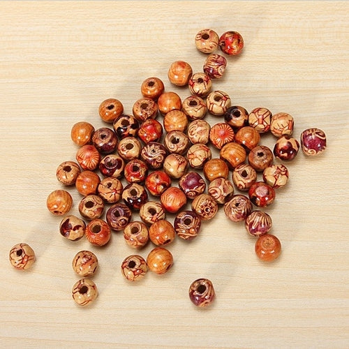 100pcs 10mm Mixed Wood Round Beads Jewelry Making Loose Spacer Charms Findings Image 4