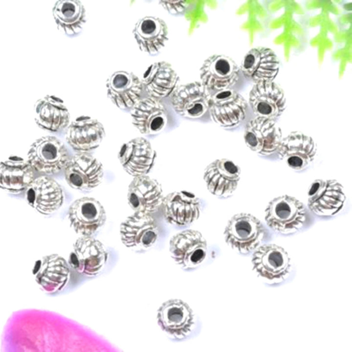 100Pcs Tibetan Silver Charms Spacer Beads Jewelry Findings Making DIY Crafts Image 4