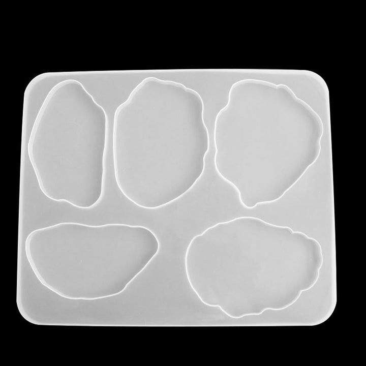 5 Irregular Cavity Silicone Epoxy Resin Cup Pad Coaster DIY Craft Making Mould Image 4