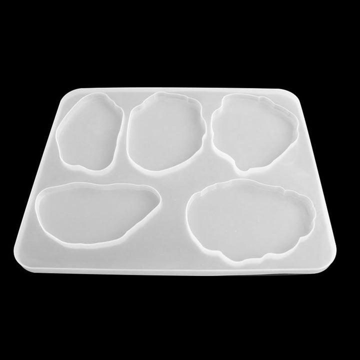 5 Irregular Cavity Silicone Epoxy Resin Cup Pad Coaster DIY Craft Making Mould Image 6