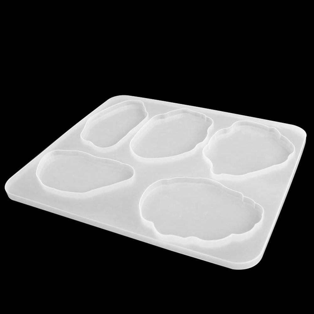 5 Irregular Cavity Silicone Epoxy Resin Cup Pad Coaster DIY Craft Making Mould Image 7