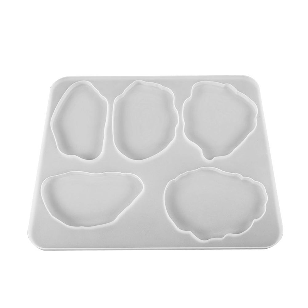 5 Irregular Cavity Silicone Epoxy Resin Cup Pad Coaster DIY Craft Making Mould Image 8