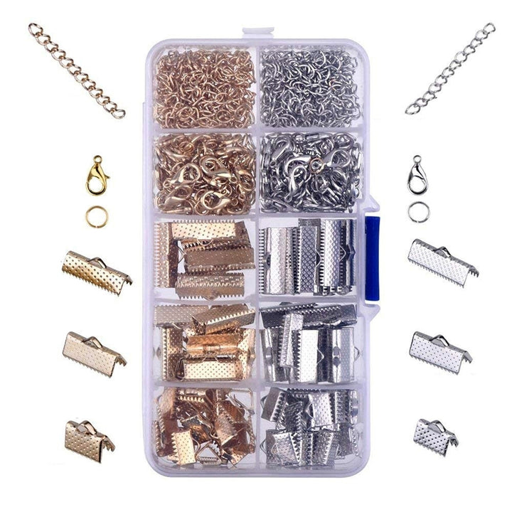 Horse Buckle Lobster Clasps Extension Chain Set DIY Jewelry Making Part Case Kit Image 4