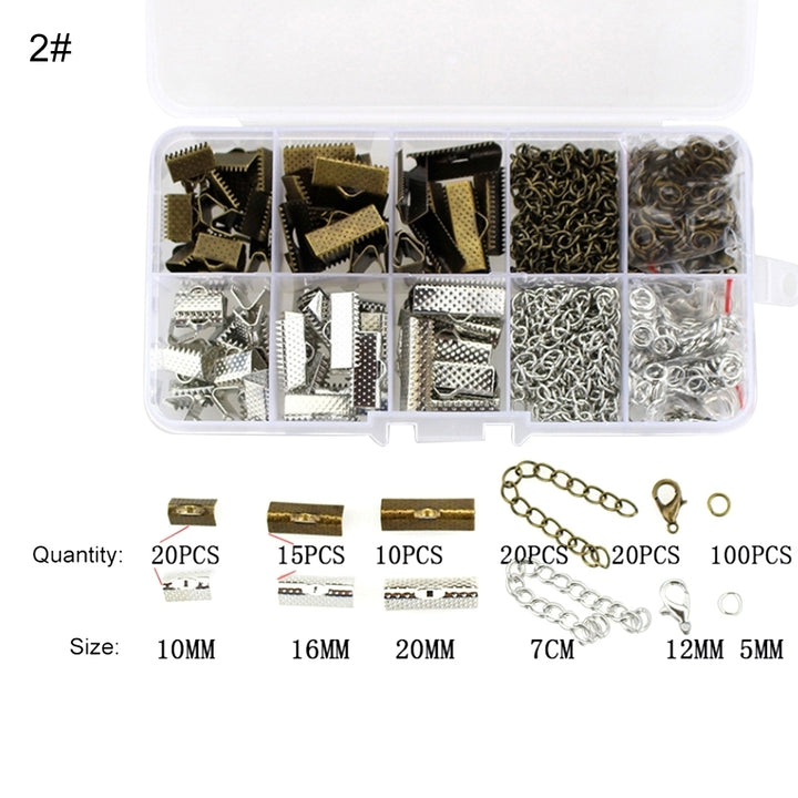 Horse Buckle Lobster Clasps Extension Chain Set DIY Jewelry Making Part Case Kit Image 12