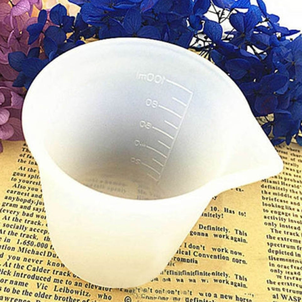 100ml Baking Kitchen Silicone Graduated Measuring Cup Scales Pour DIY Craft Tool Image 3