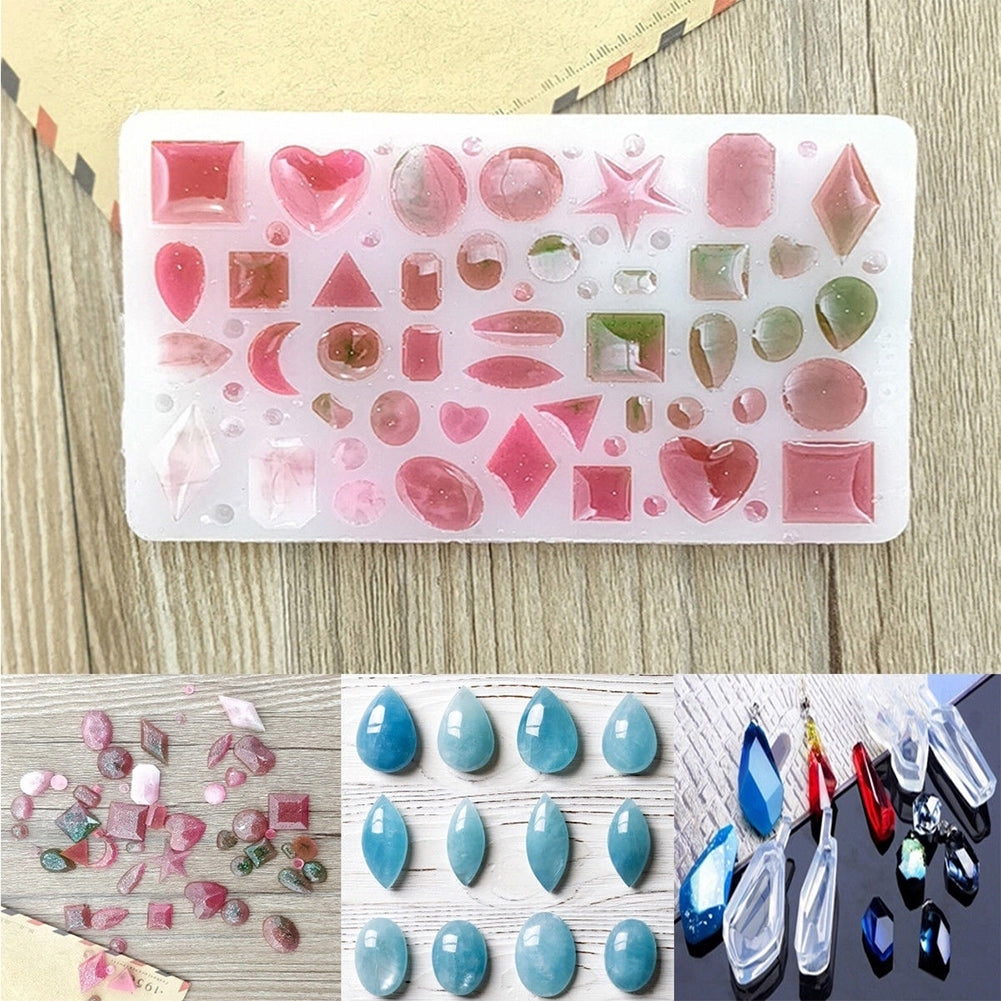Star Heart Silicone Molds Necklace Pendant Jewelry Making DIY Craft Epoxy Mould Image 4