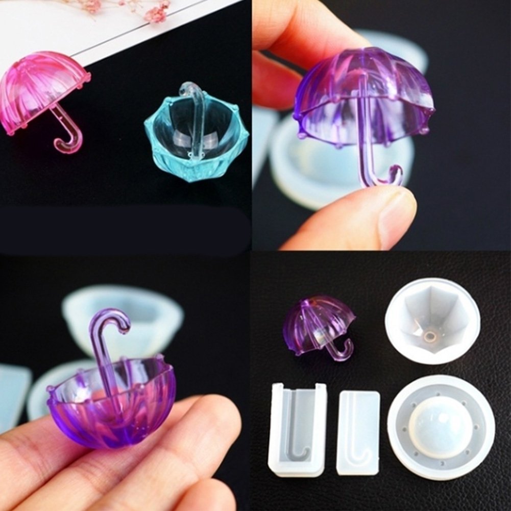 Cute Umbrella Silicone Mold Jewelry Making DIY Handmade Jewelry Epoxy Craft Image 1