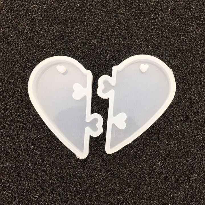 2Pcs Love Heart Shape Silicone Mold Resin Jewelry Making DIY Pendant Craft Image 6