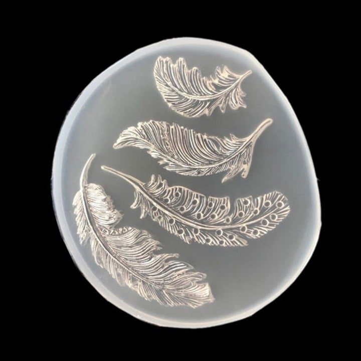 Silicone Mold Feather Mirror Mould DIY Jewelry Pendant Epoxy Resin Mold Tool Image 4