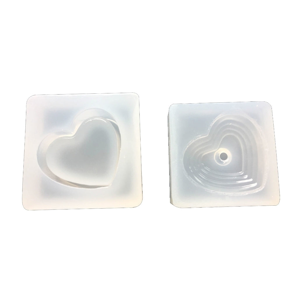 2Pcs Silicone Mold Heart Jewelry Making DIY Mould Resin Decoration Craft Image 7