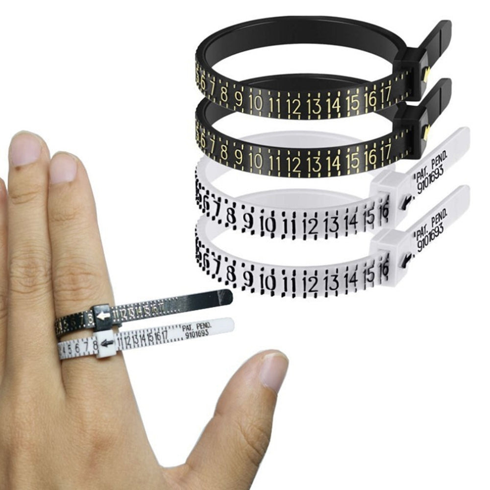 10Pcs American Ring Size Plastic Ruler Finger Circumference Gauge Measuring Tool Image 2
