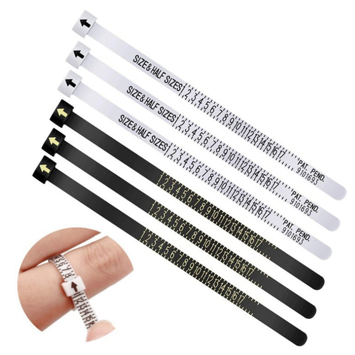 10Pcs American Ring Size Plastic Ruler Finger Circumference Gauge Measuring Tool Image 9