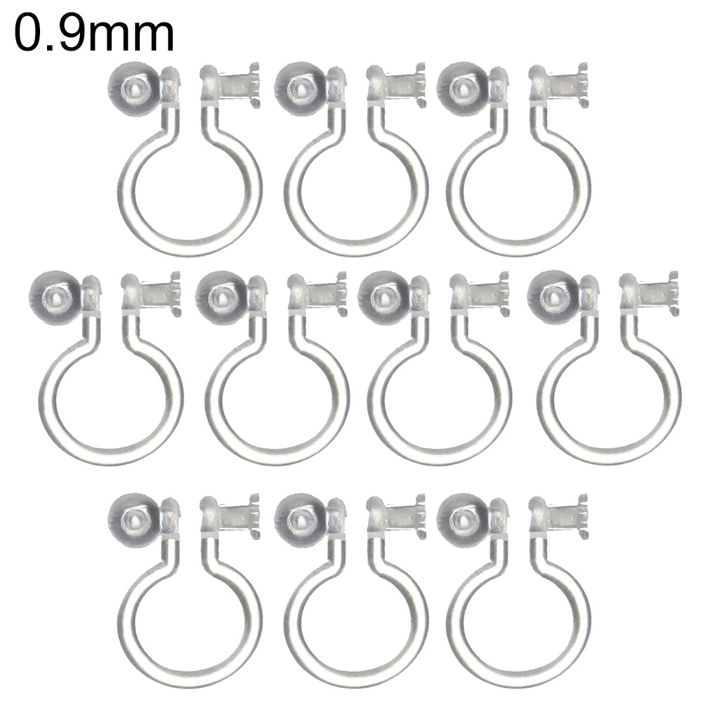 10Pcs 0.7/0.9mm Transparent U Shape Ear Clip Non-Pierced Earrings DIY Jewelry Image 3