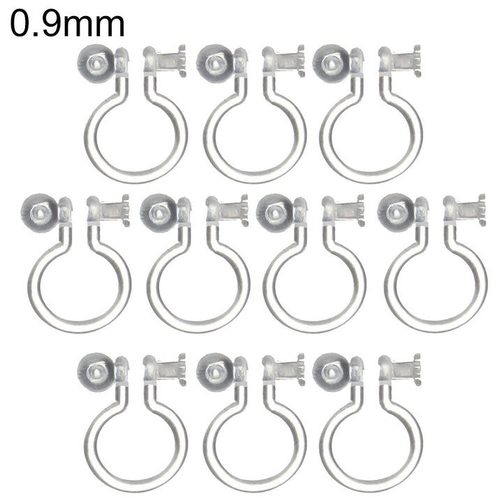10Pcs 0.7/0.9mm Transparent U Shape Ear Clip Non-Pierced Earrings DIY Jewelry Image 1