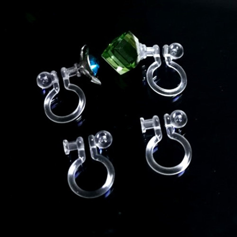 10Pcs 0.7/0.9mm Transparent U Shape Ear Clip Non-Pierced Earrings DIY Jewelry Image 8
