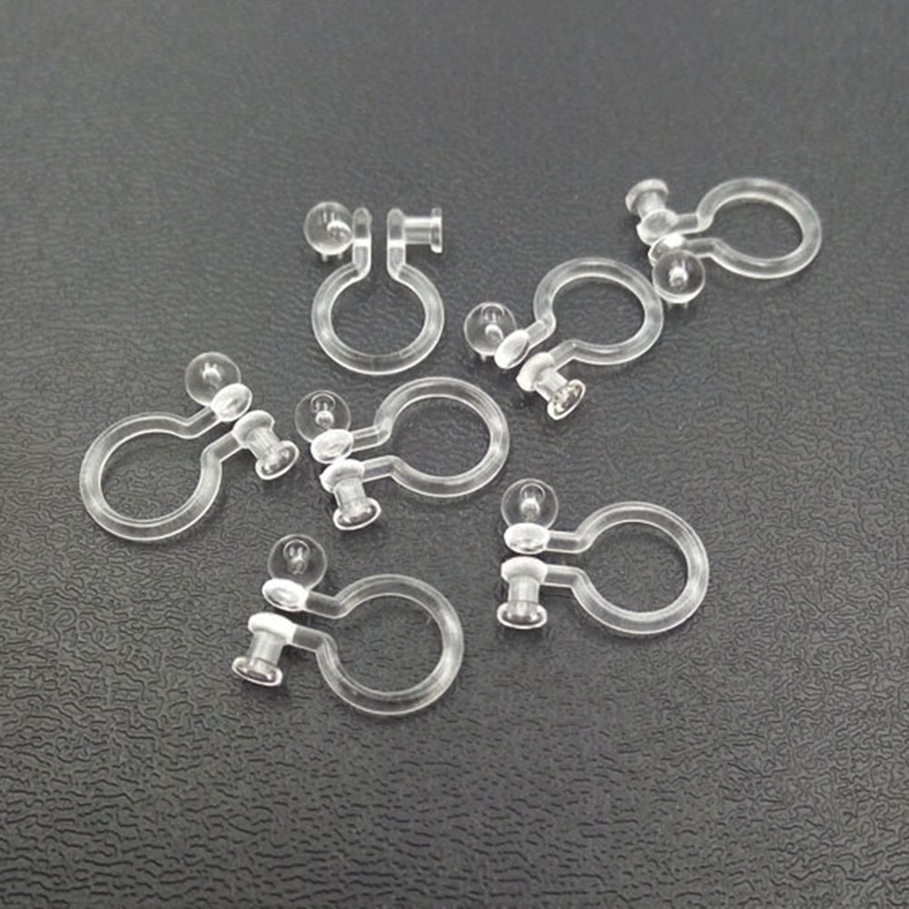 10Pcs 0.7/0.9mm Transparent U Shape Ear Clip Non-Pierced Earrings DIY Jewelry Image 9
