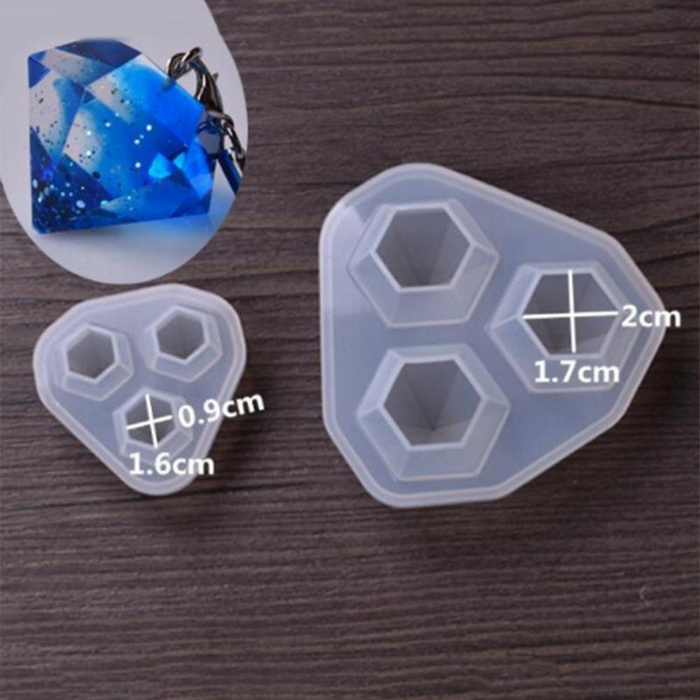 Diamond Shape Silicone Mold Jewelry Making DIY Resin Casting Craft Mould Tool Image 2