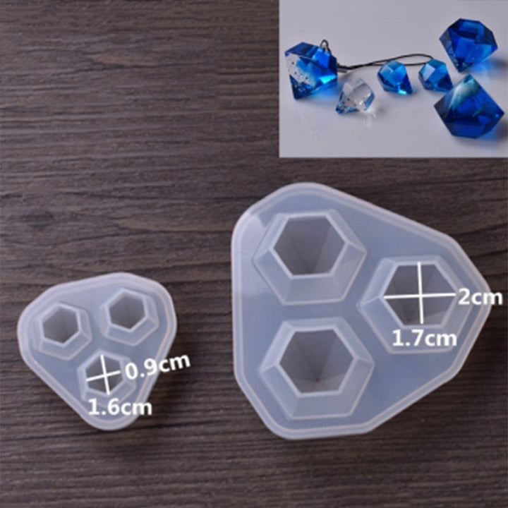 Diamond Shape Silicone Mold Jewelry Making DIY Resin Casting Craft Mould Tool Image 3