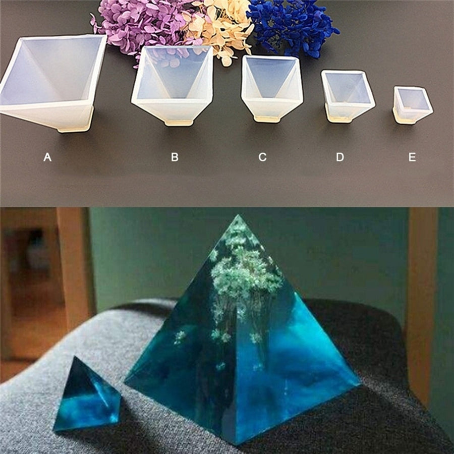 Pyramid Shape Silicone Mold Jewelry Making DIY Resin Casting Epoxy Craft Mould Image 1