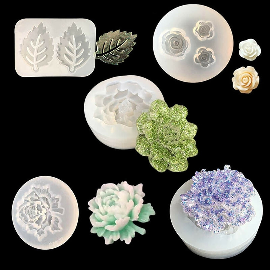 Silicone Mold Flower Leaf Epoxy Resin Mould DIY Jewelry Making Clay Craft Decor Image 1