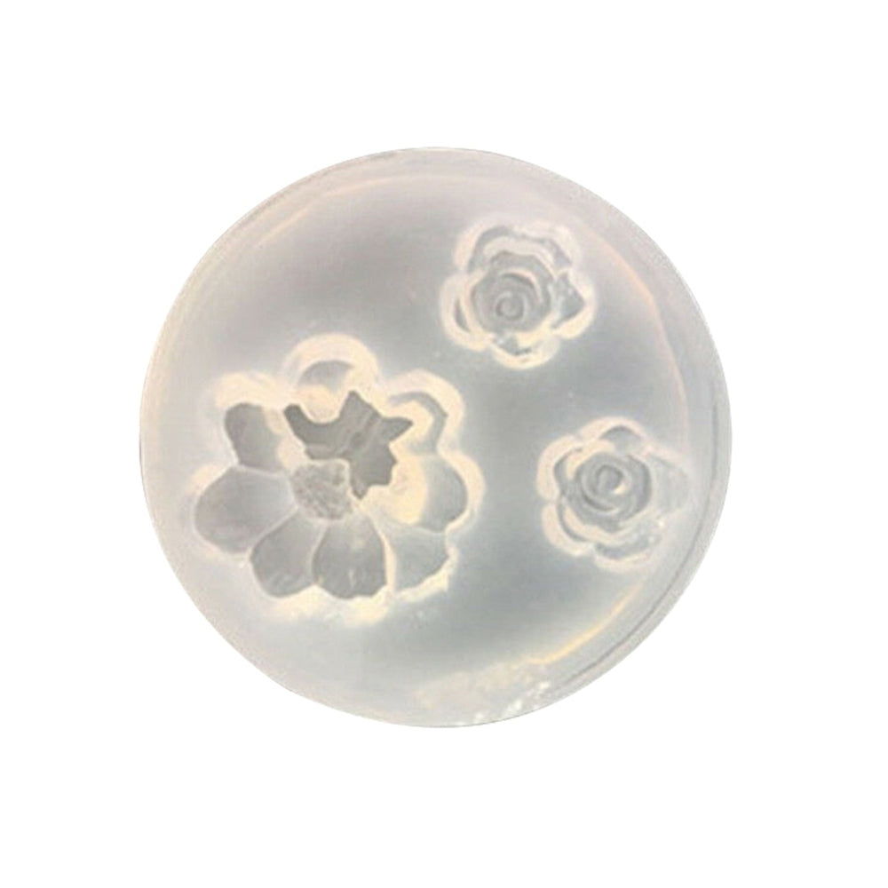 Flower Rose Shape Epoxy Resin Silicone Mold DIY Jewelry Hairpin Making Decor Image 2