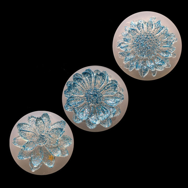 Silicone Mold Flower Mirror Mould DIY Craft Jewelry Pendant Epoxy Resin Tool Image 4