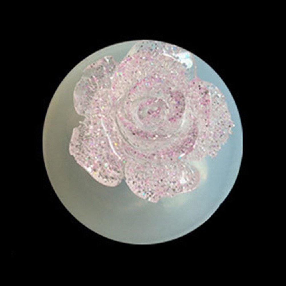 Flower Rose Shape Epoxy Resin Silicone Mold DIY Jewelry Hairpin Making Decor Image 8