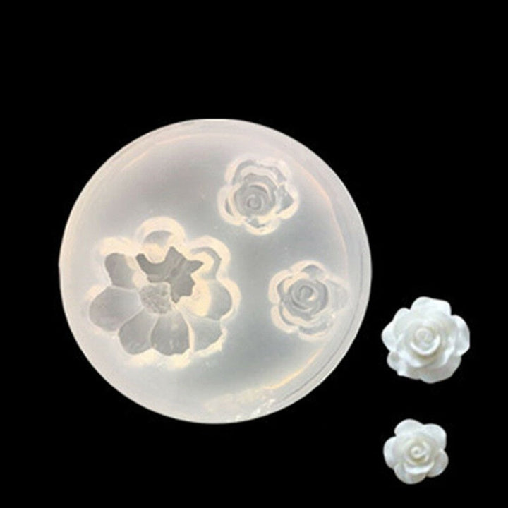 Flower Rose Shape Epoxy Resin Silicone Mold DIY Jewelry Hairpin Making Decor Image 10