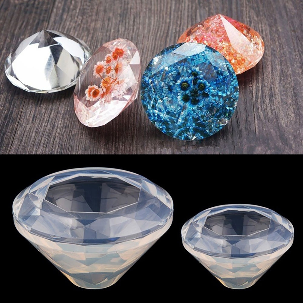 Silicone Casting Ocean Diamond Pendant Hairpin DIY Mold Jewelry Making Mould Image 2