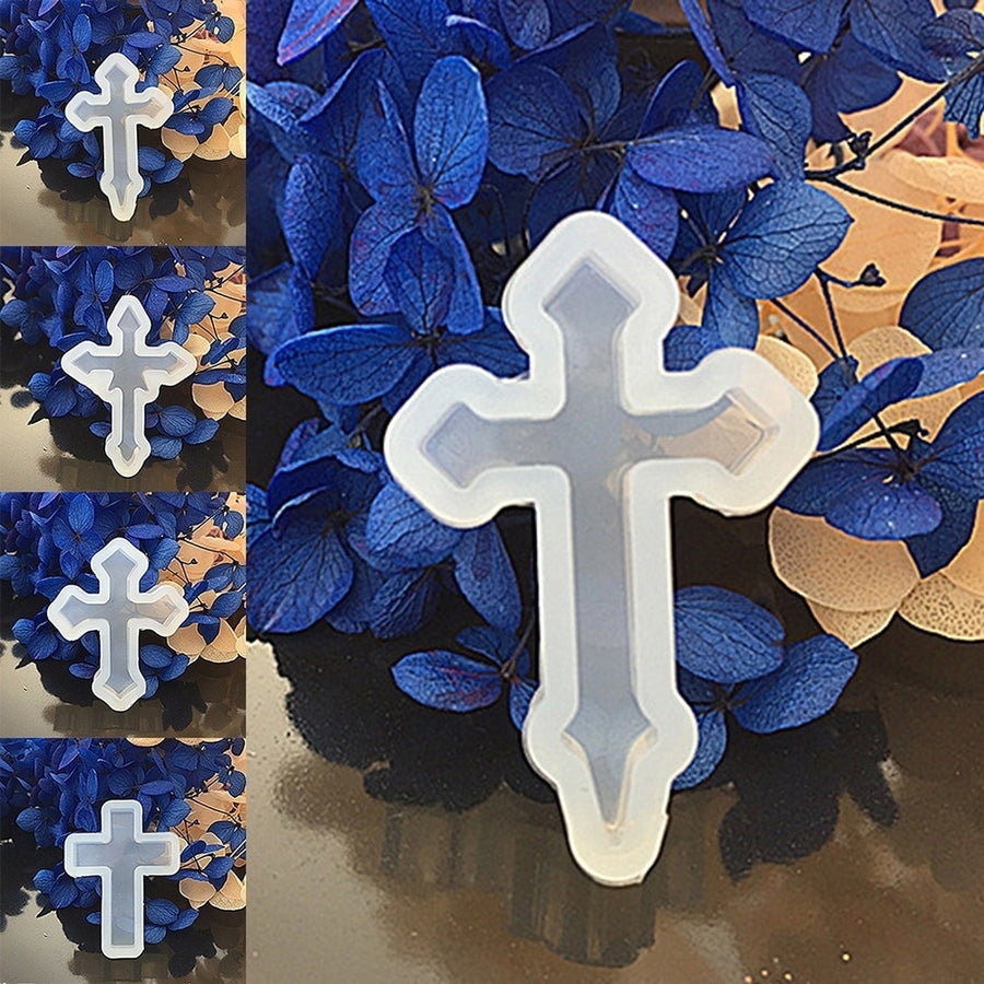 Silicone Cross Mold for DIY Jewelry Ornament Mould Handmade Decor Craft Tool Image 1
