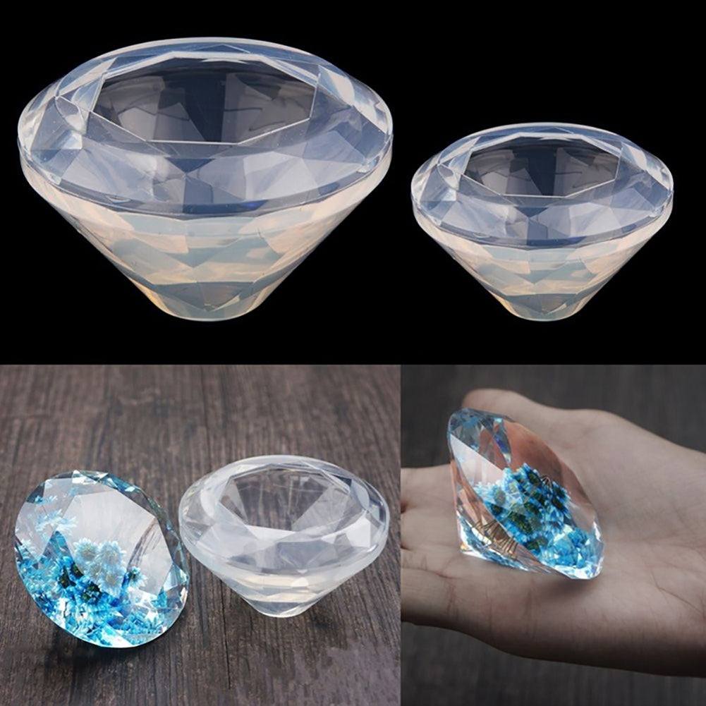 Silicone Casting Ocean Diamond Pendant Hairpin DIY Mold Jewelry Making Mould Image 3