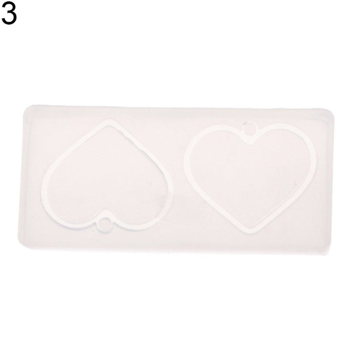 Jewelry Mold Flower Leaves Heart Shape Making Pendant Silicone Resin Craft Tool Image 4