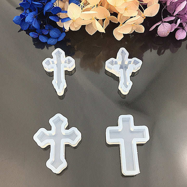 Silicone Cross Mold for DIY Jewelry Ornament Mould Handmade Decor Craft Tool Image 6