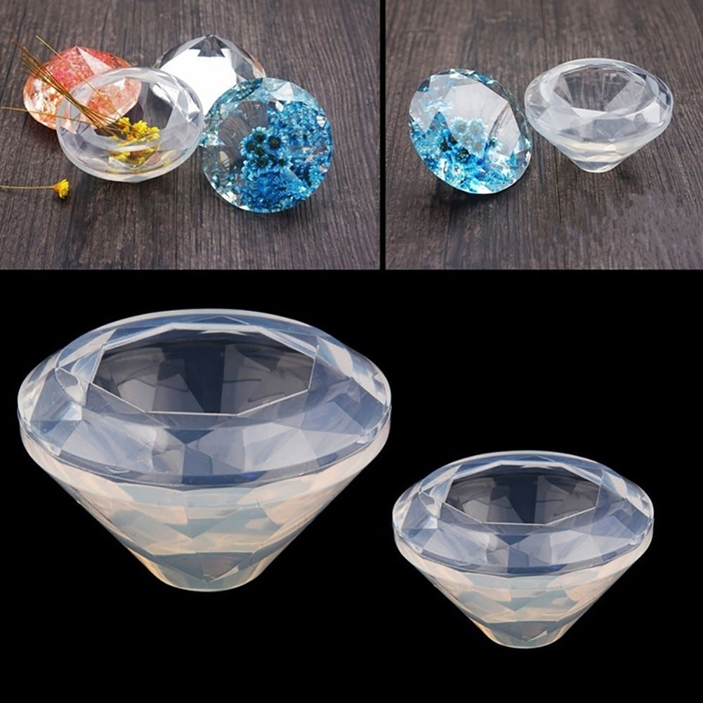 Silicone Casting Ocean Diamond Pendant Hairpin DIY Mold Jewelry Making Mould Image 10