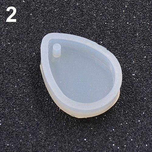 Silicone Round Square Teardrop Oval DIY Pendant Charm Mold Jewelry Making Tool Image 8