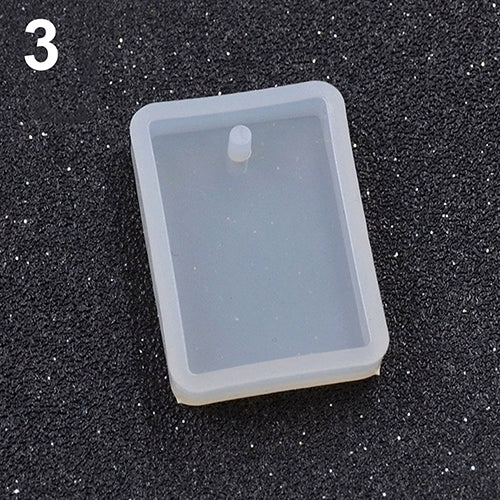 Silicone Round Square Teardrop Oval DIY Pendant Charm Mold Jewelry Making Tool Image 9