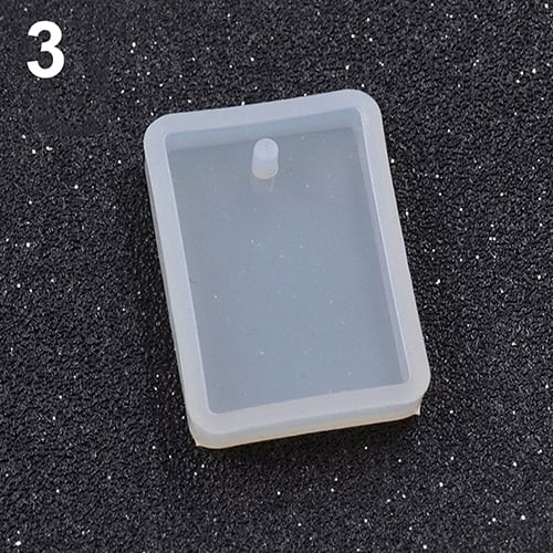 Silicone Round Square Teardrop Oval DIY Pendant Charm Mold Jewelry Making Tool Image 1