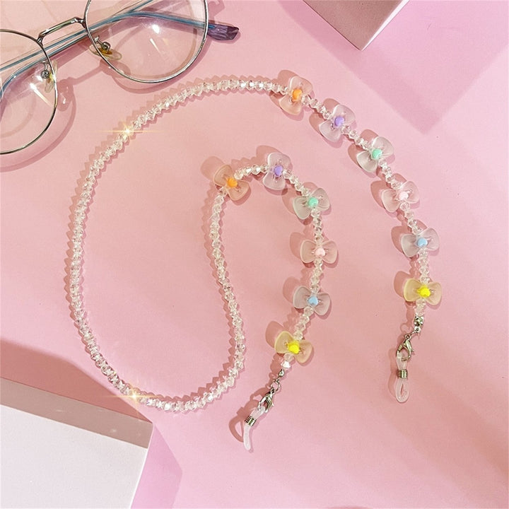 Glasses Chain Bow-knot Ornament Vivid Color Coloured Glaze Women Sunglass Chains Eyeglass Strap Holder for Girl Image 12