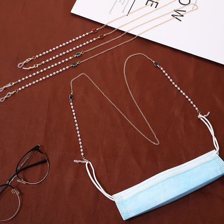 Glasses Chain Eye-catching Vivid Color Alloy Fashionable Reading Glasses Chain Eyewear Cord for Girl Image 10