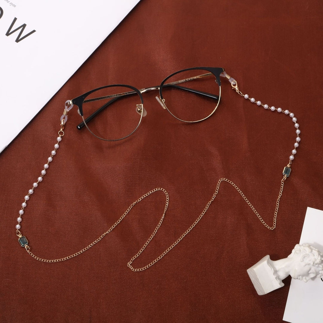 Glasses Chain Eye-catching Vivid Color Alloy Fashionable Reading Glasses Chain Eyewear Cord for Girl Image 12