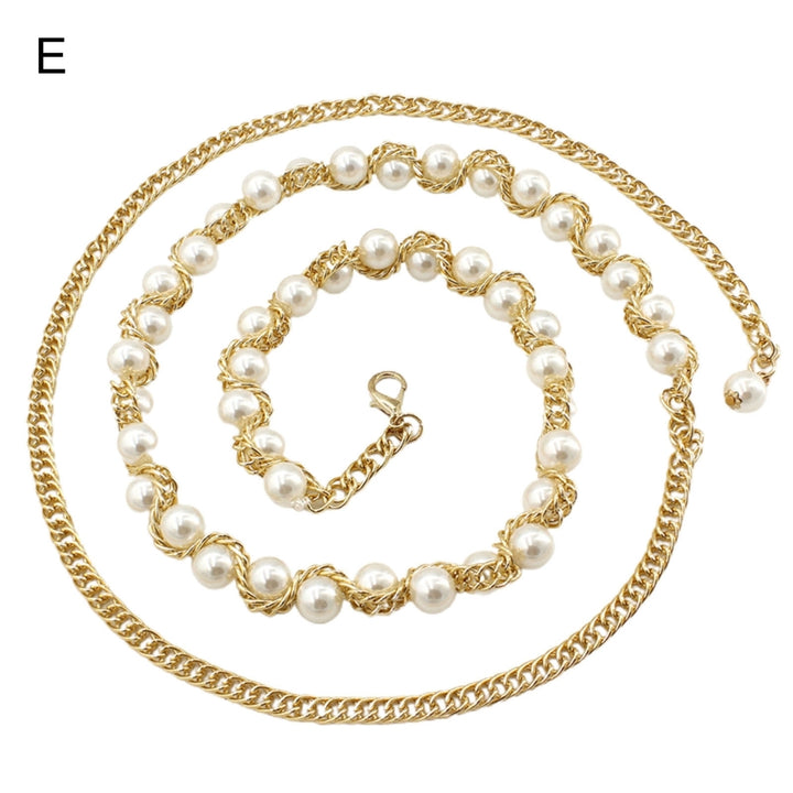 Waist Chain Faux Pearls Adjustable Jewelry Sweet Bright Luster Belly Chain for Daily Wear Image 6