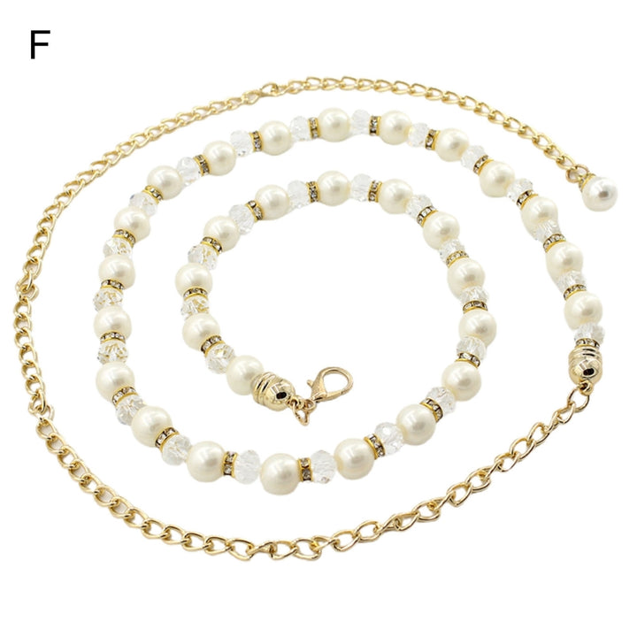 Waist Chain Faux Pearls Adjustable Jewelry Sweet Bright Luster Belly Chain for Daily Wear Image 8