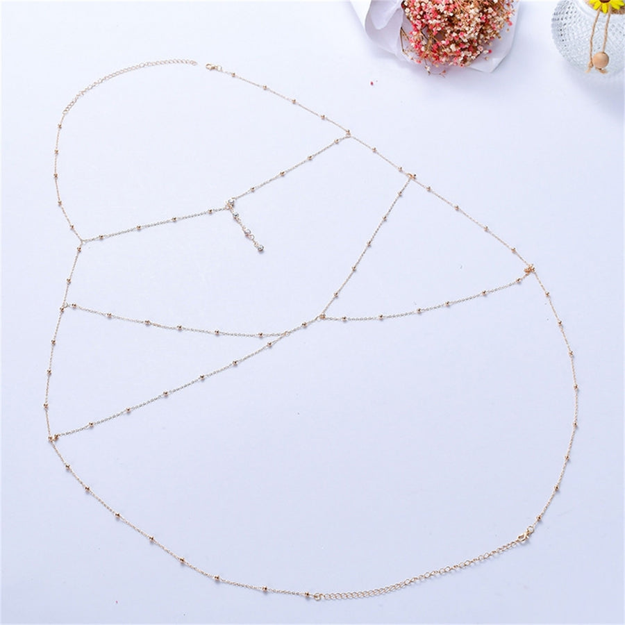 Body Chain Allergy Free Rust-proof Alloy Fashionable Chest Chain Body Jewelry for Female Image 1